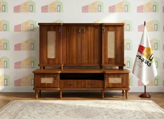 ست میز TV کنسول مدل چوب